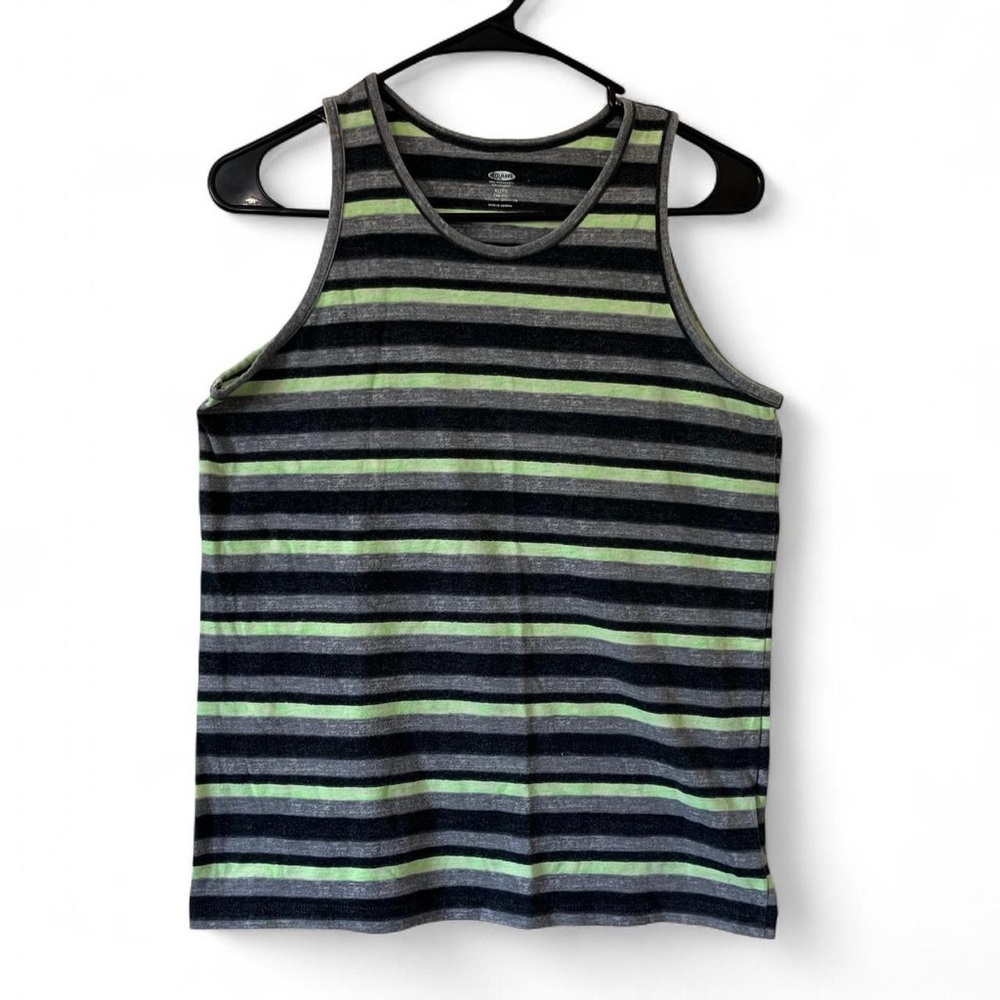 Boys XL Old Navy Muscle Tee Tank Top Black Gray Green Casual Preppy Skater EUC